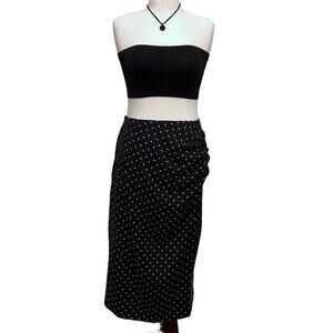 Something Navy NWT Polka Dot Midi Skirt Women XXL